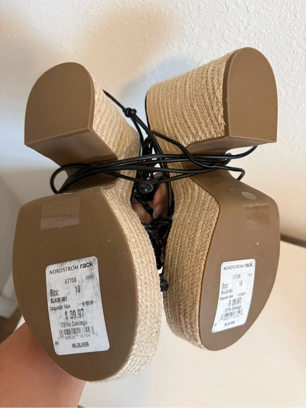 MARC FISHER wrap platform heels